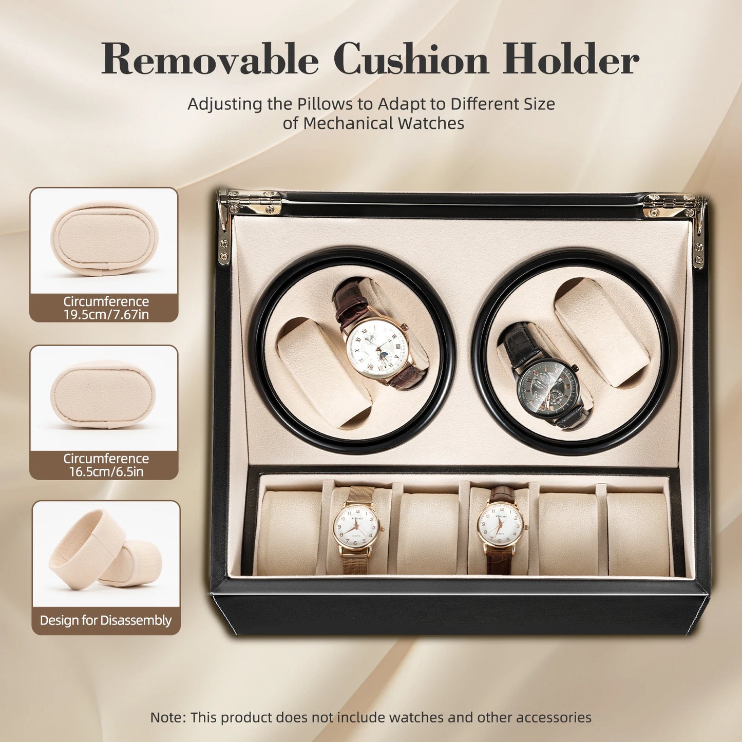 4+6 Watch Winder Simulated Leather