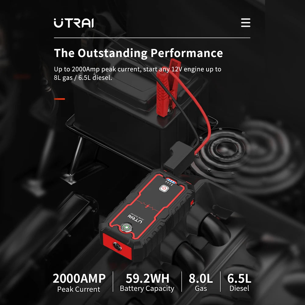 UTRAI 2000A Car Jump Starter Power Bank