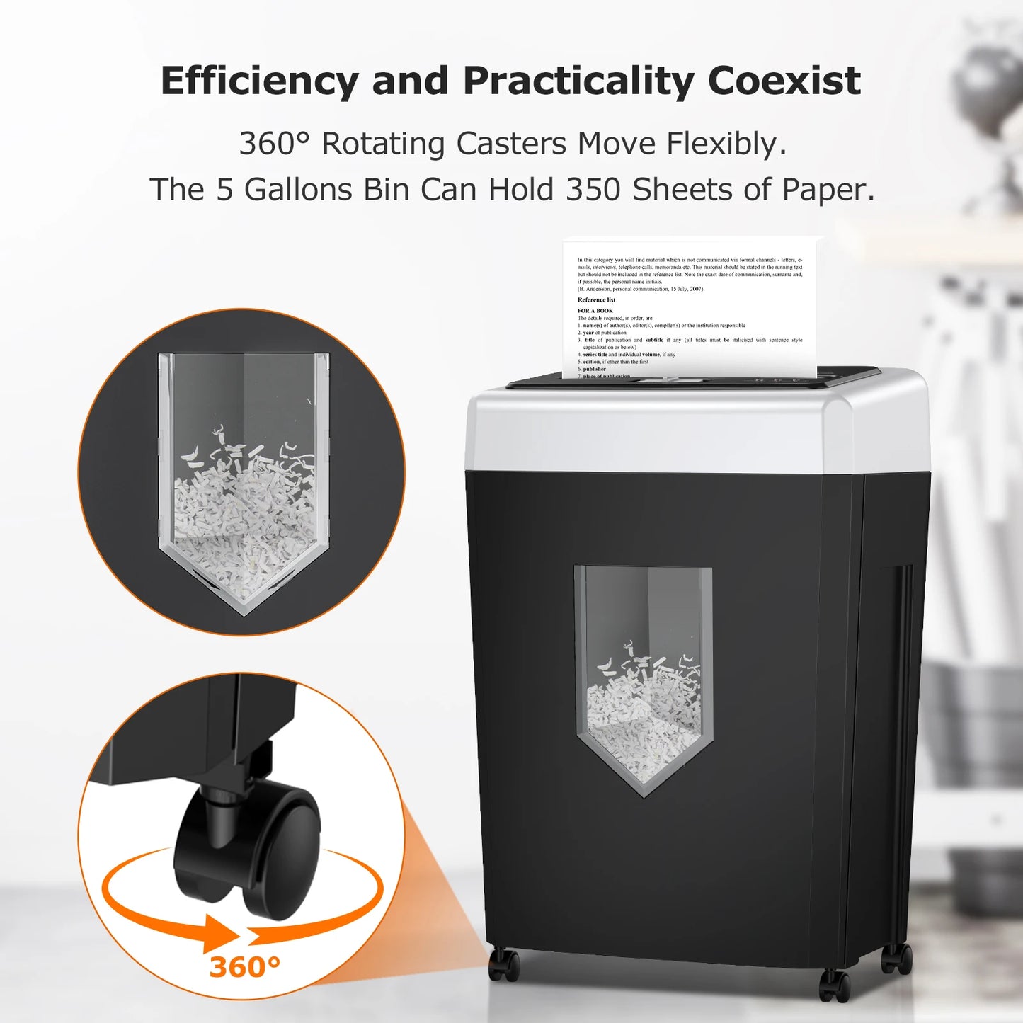 Bonsaii P-4 Security 15-Sheet Paper Shredder