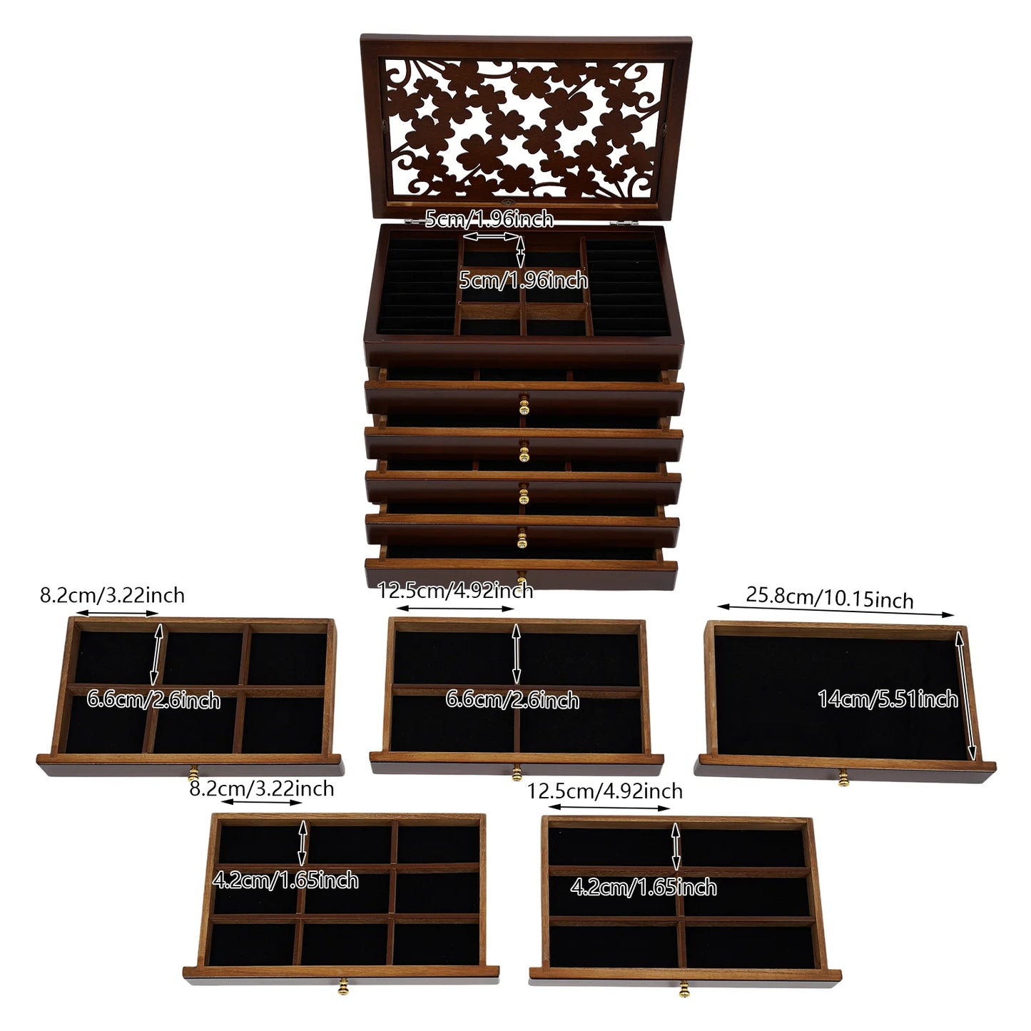 6-Tier Large Jewelry Box