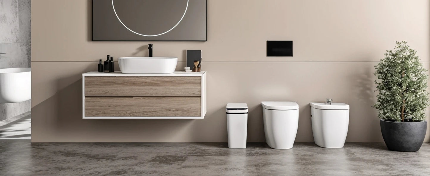 2 Pack 12 Liter Automatic Trash Cans Slim Design with Lid