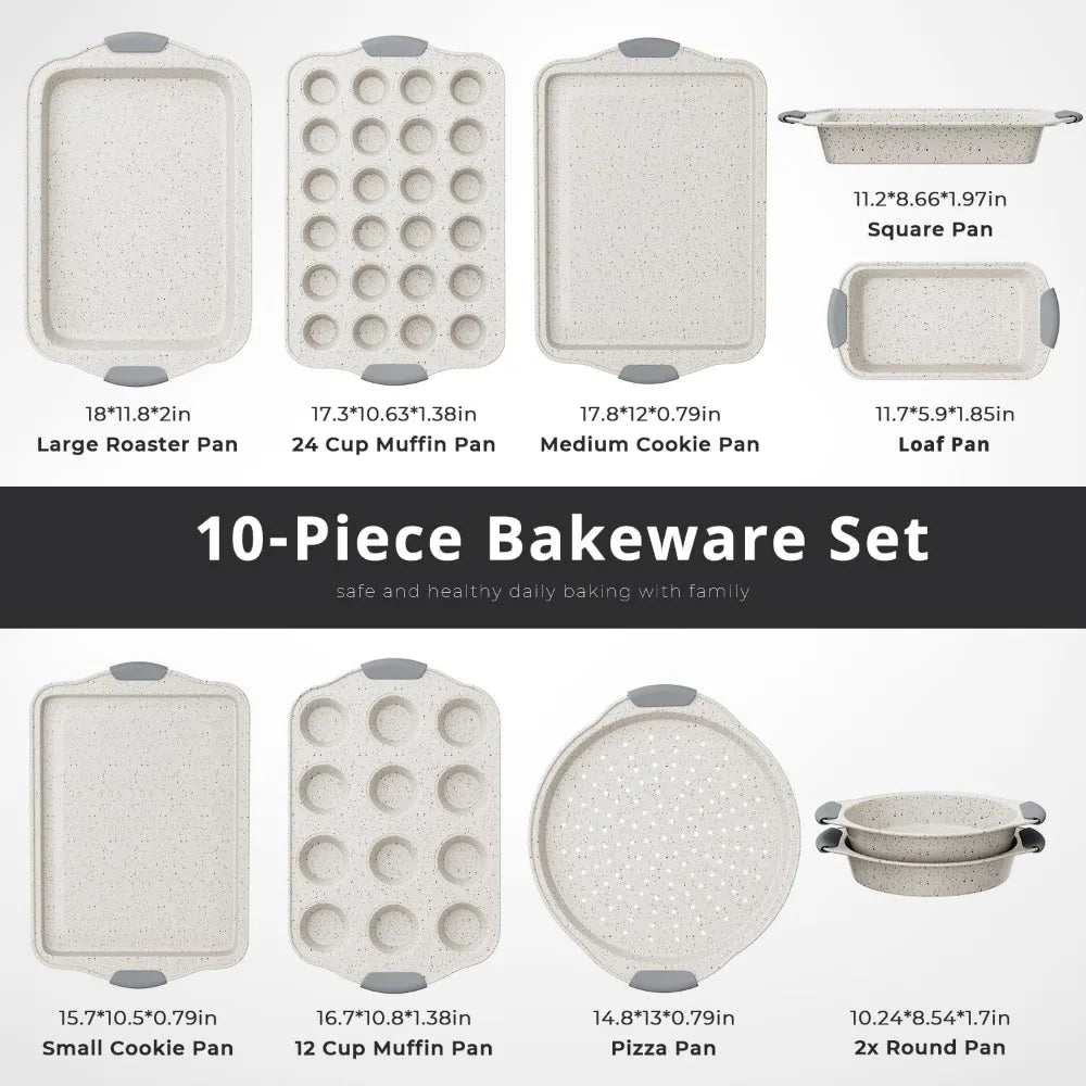 10-Piece Nonstick Baking Pans Set