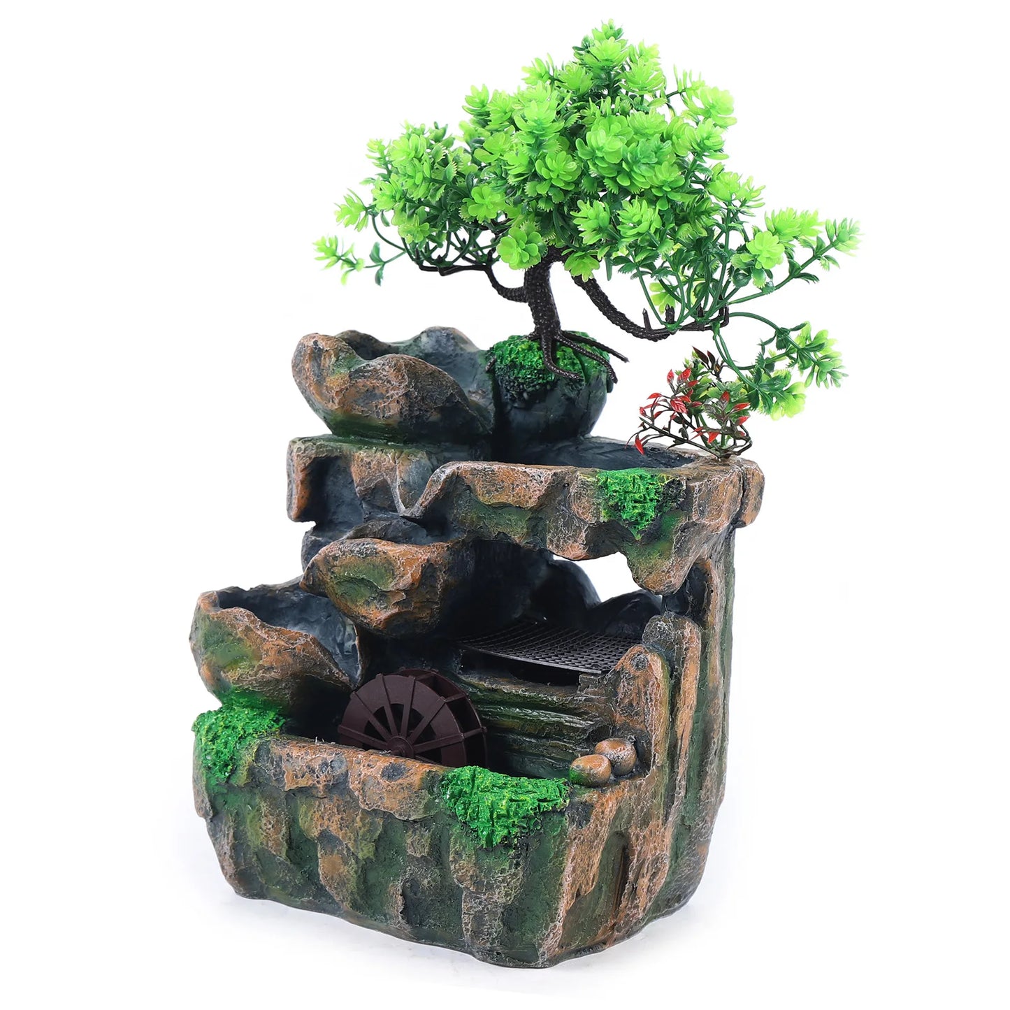 Indoor Water Feature with Color Changing LED Lighting