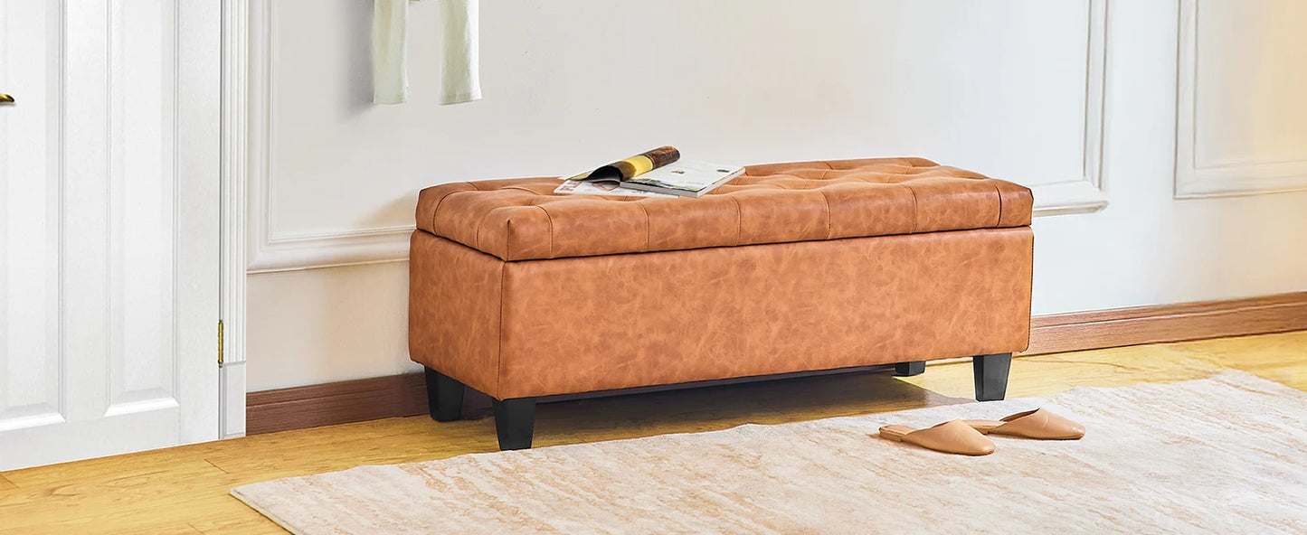 Redlife 15.5 x 42 x 16 inch Storage Ottoman