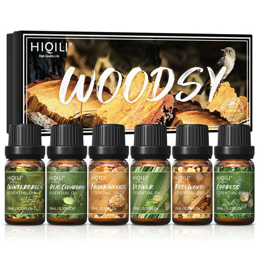 HIQILI Woody Gift Set for Aromatherapy Diffuser