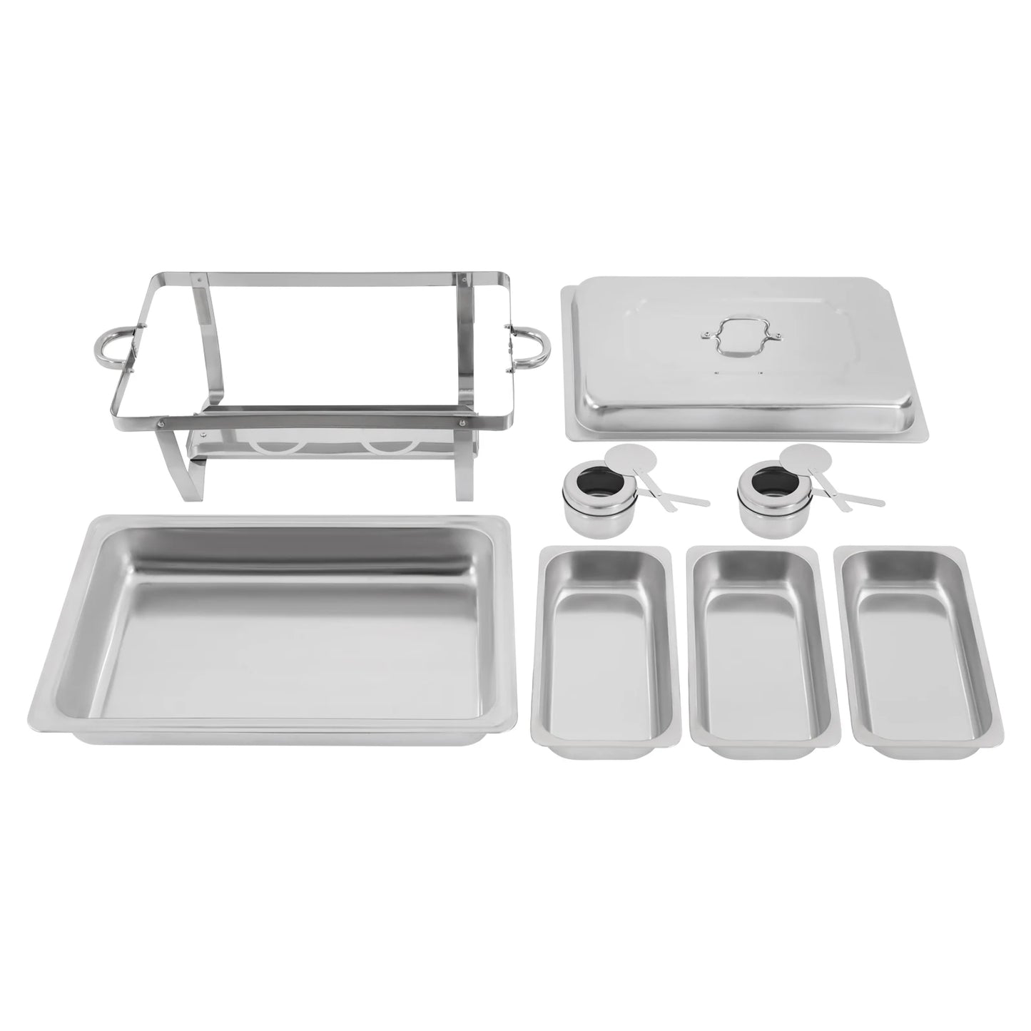 3-Compartment 410 Stainless Steel Chafing Dish