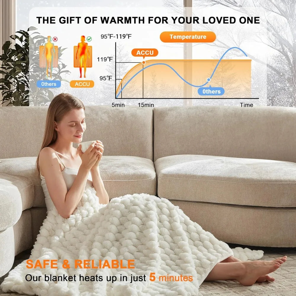 Fast Heating 3D Jacquard Electric Blanket