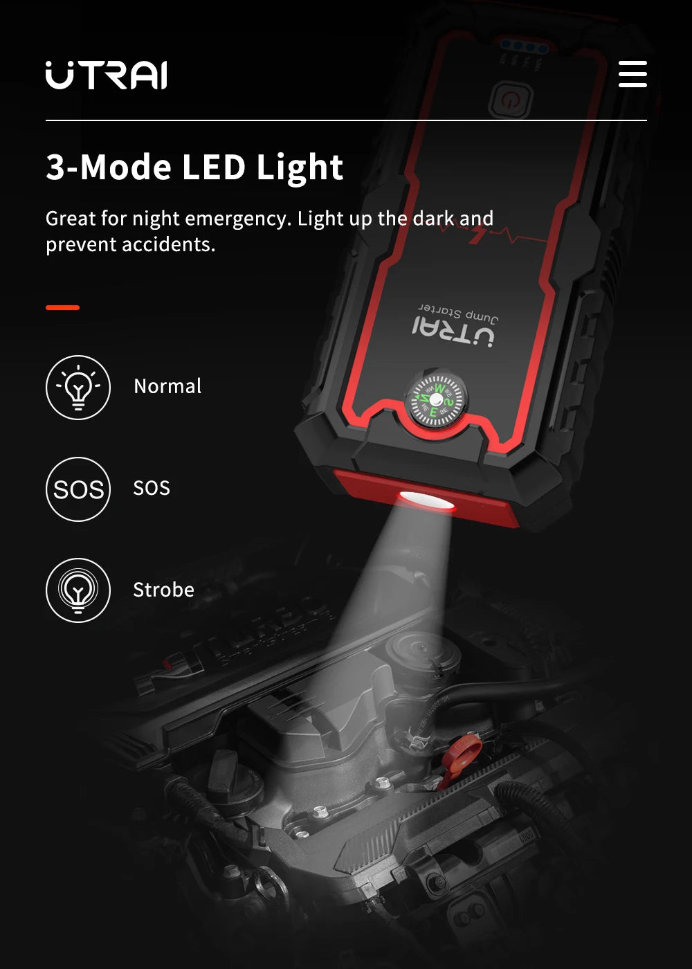 UTRAI 2000A Car Jump Starter Power Bank