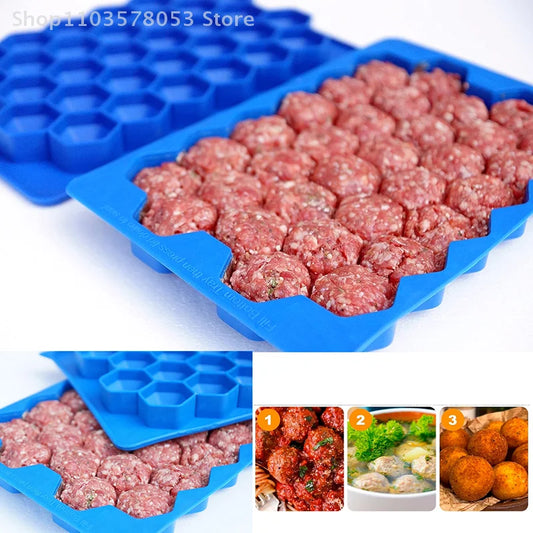 37 Grids Silicone Meatball Mold With Lid