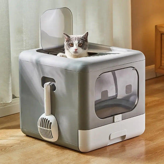 Cat Litter Box with Scoop and Sifting Tray