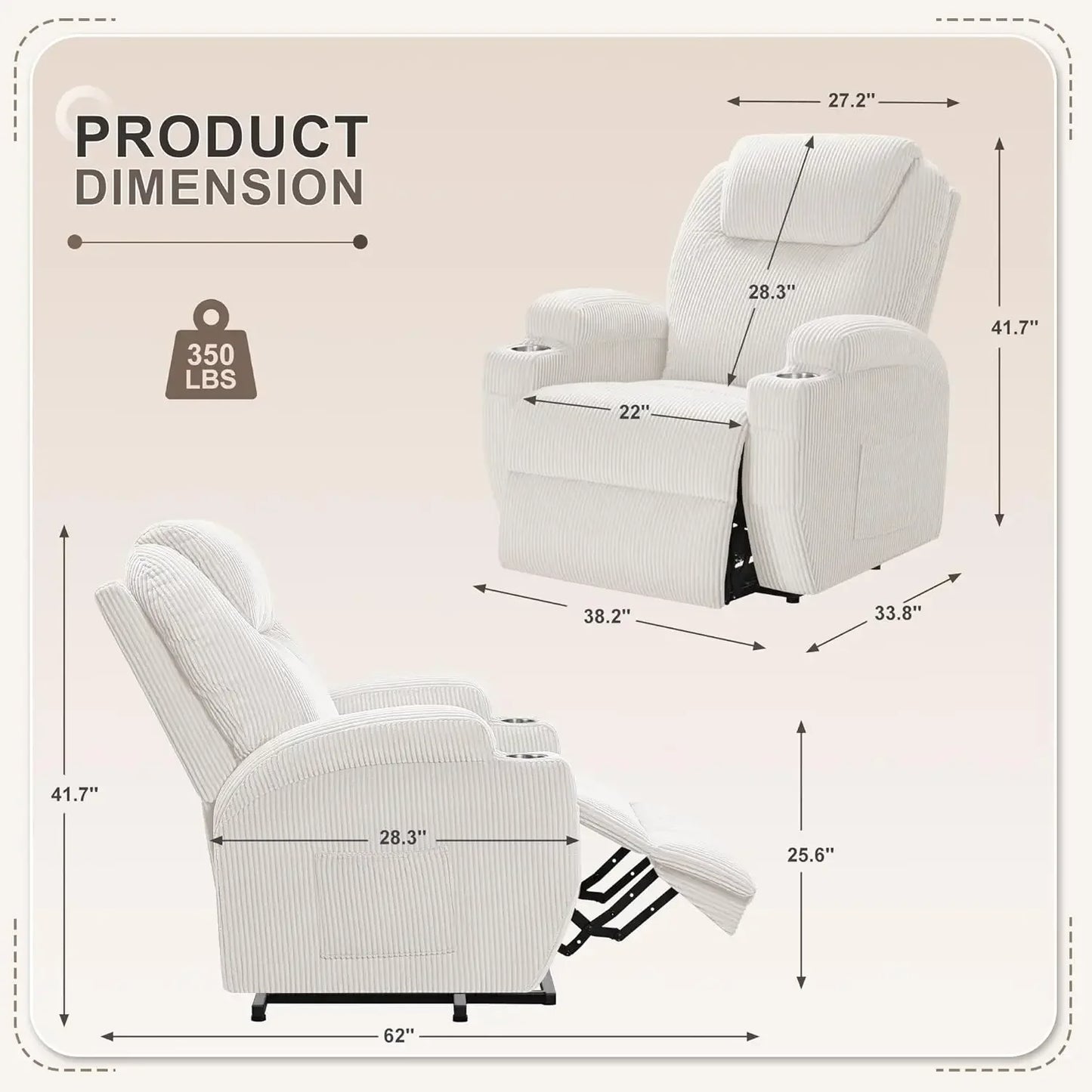 Power Lift Recliner Chair for Elderly