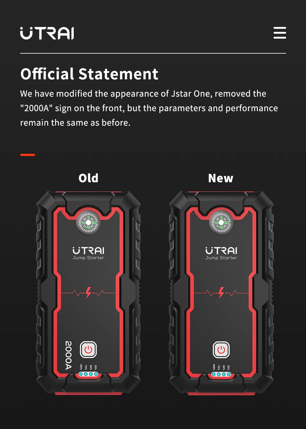 UTRAI 2000A Car Jump Starter Power Bank