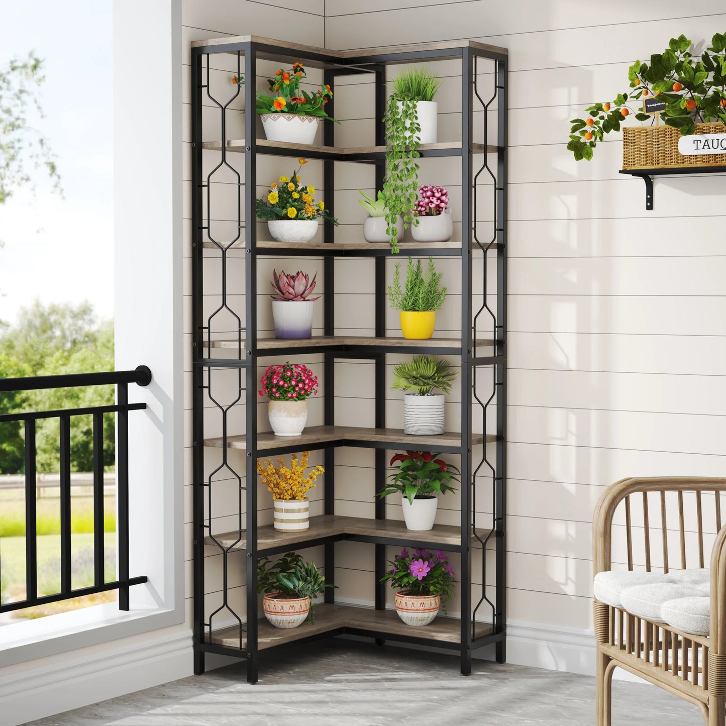 Tribesigns 7 Tier Corner Shelf or Bookcase