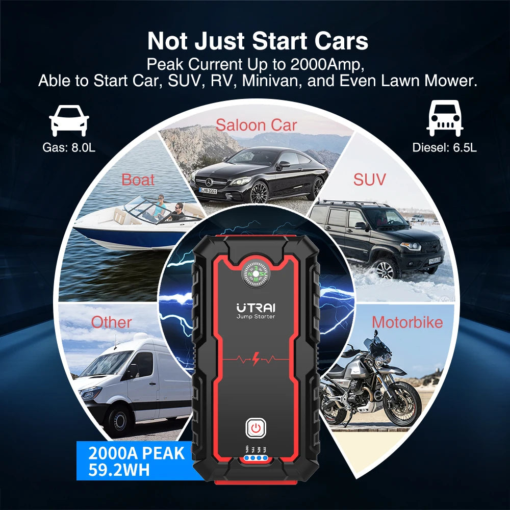 UTRAI 2000A Car Jump Starter Power Bank