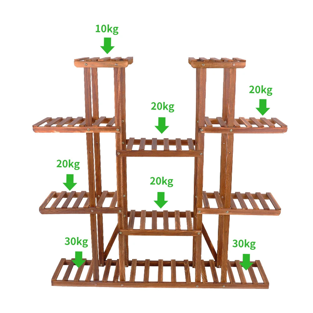 Wooden Plant Shelf For Indoor or Outdoor
