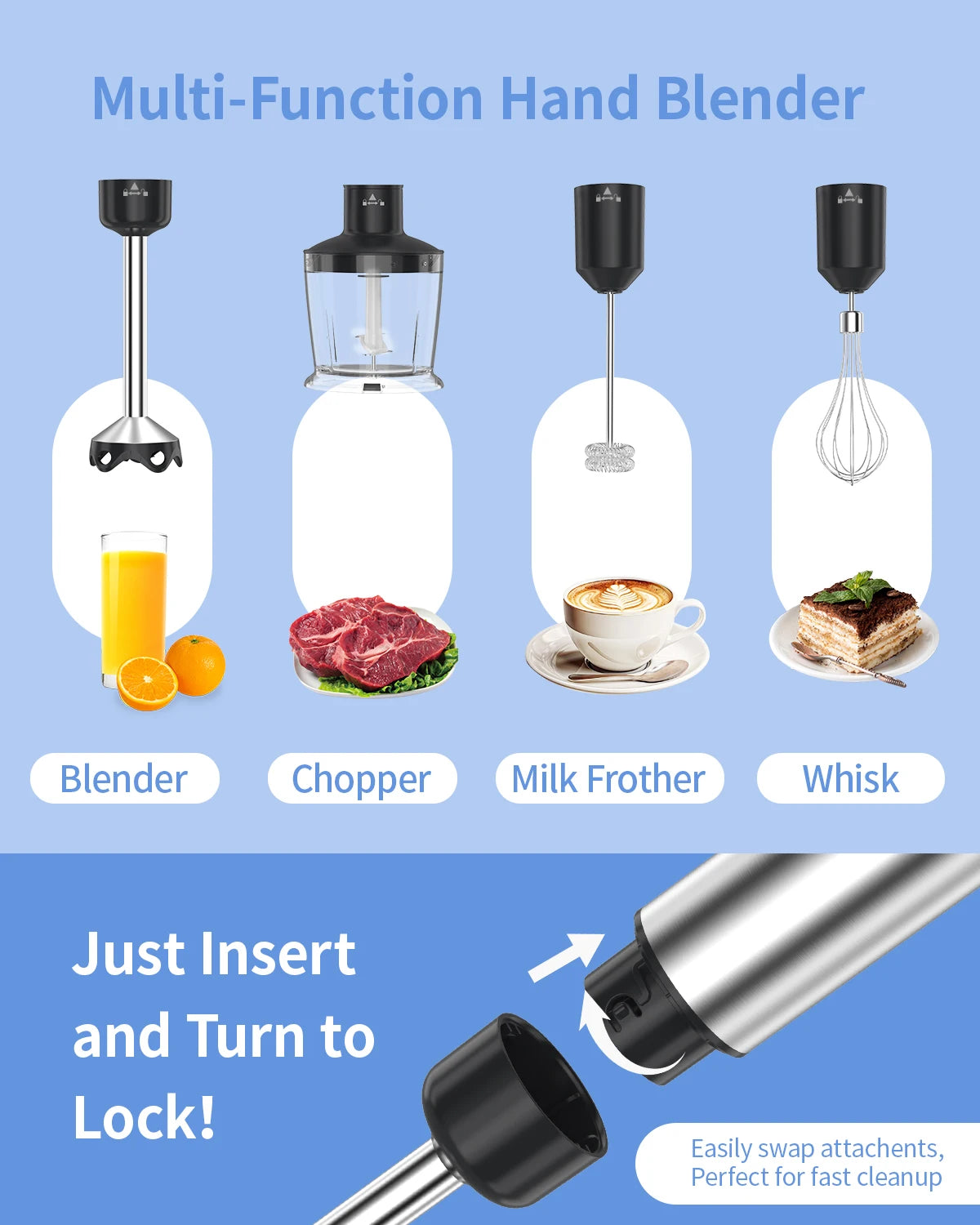 1000W Electric Immersion Handheld Blender