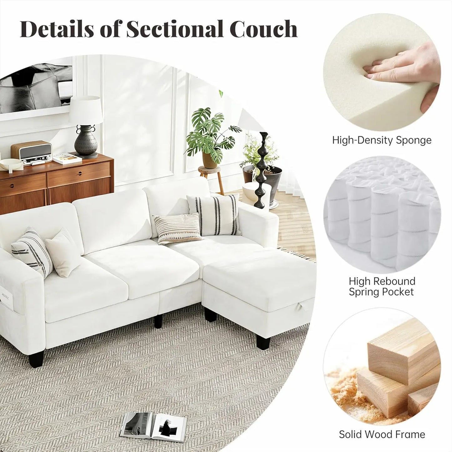 Small Sectional L Shaped Couch With Ottoman