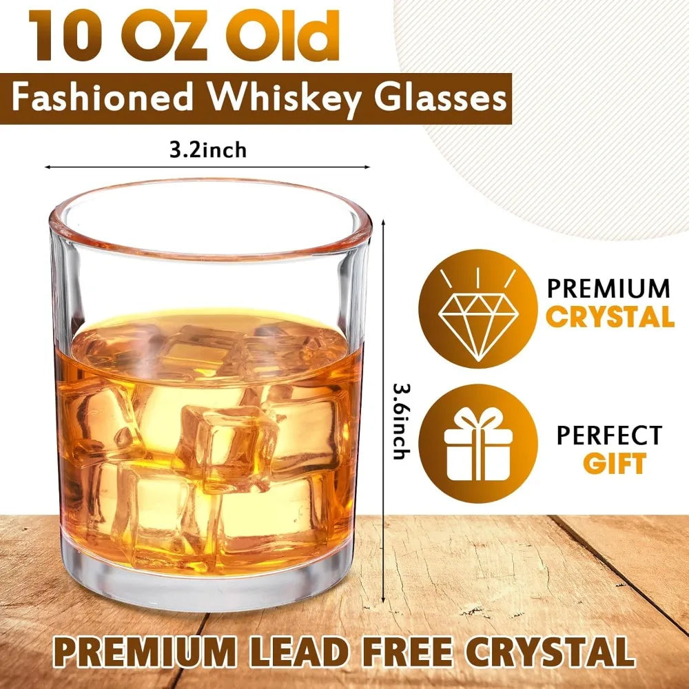 18 Pieces Old Fashioned Whiskey Glasses