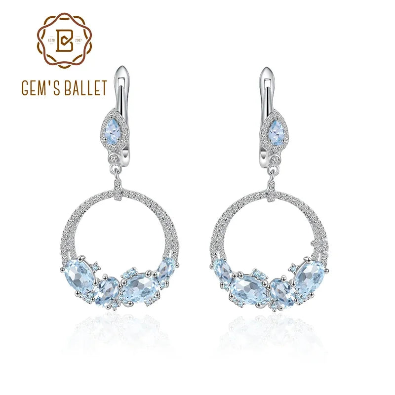 GEM'S BALLET Natural Gems Circle Earring