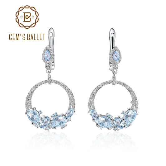 GEM'S BALLET Natural Gems Circle Earring