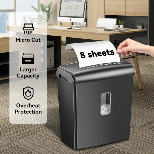 Deli 8-Sheet Micro Cut Paper Shredder