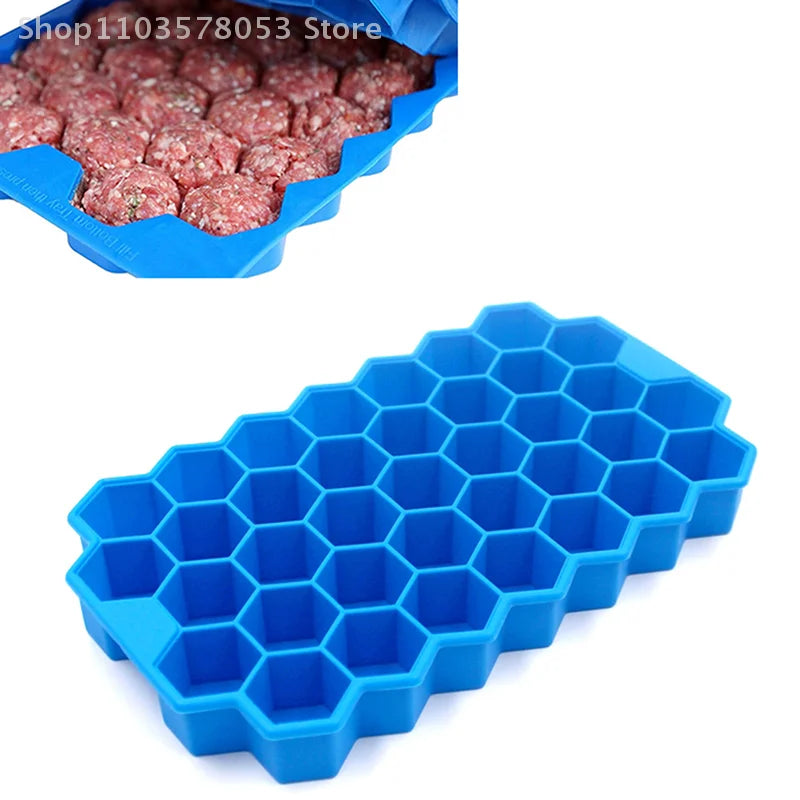 37 Grids Silicone Meatball Mold With Lid