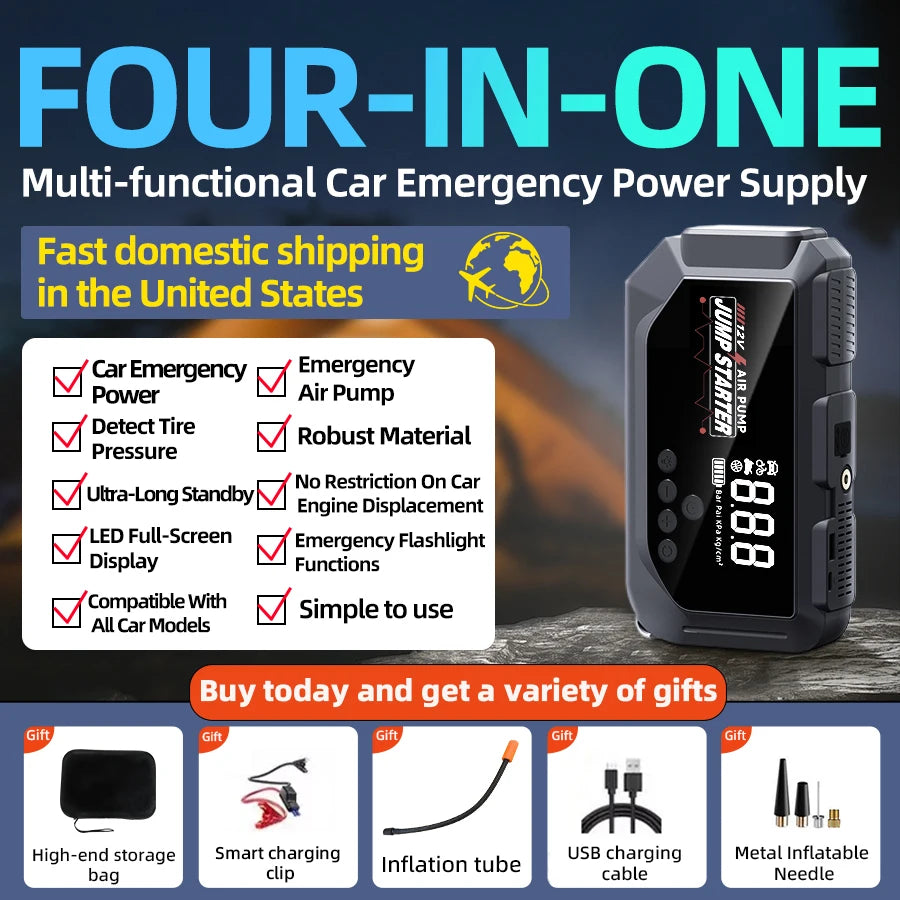 Hasatek Emergency Power Bank 4000A Jump Starter