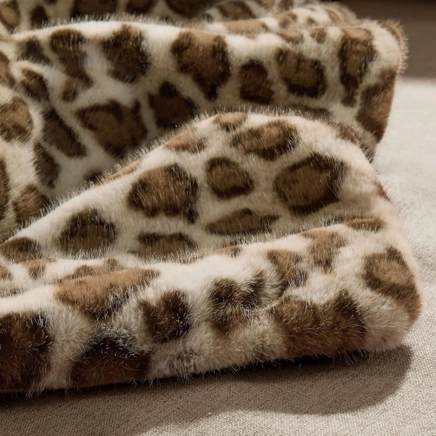 Leopard Print Heated Throw Blanket - 6 Heat Levels 50x60 Inches
