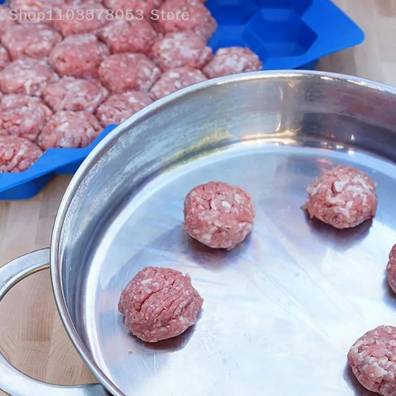 37 Grids Silicone Meatball Mold With Lid