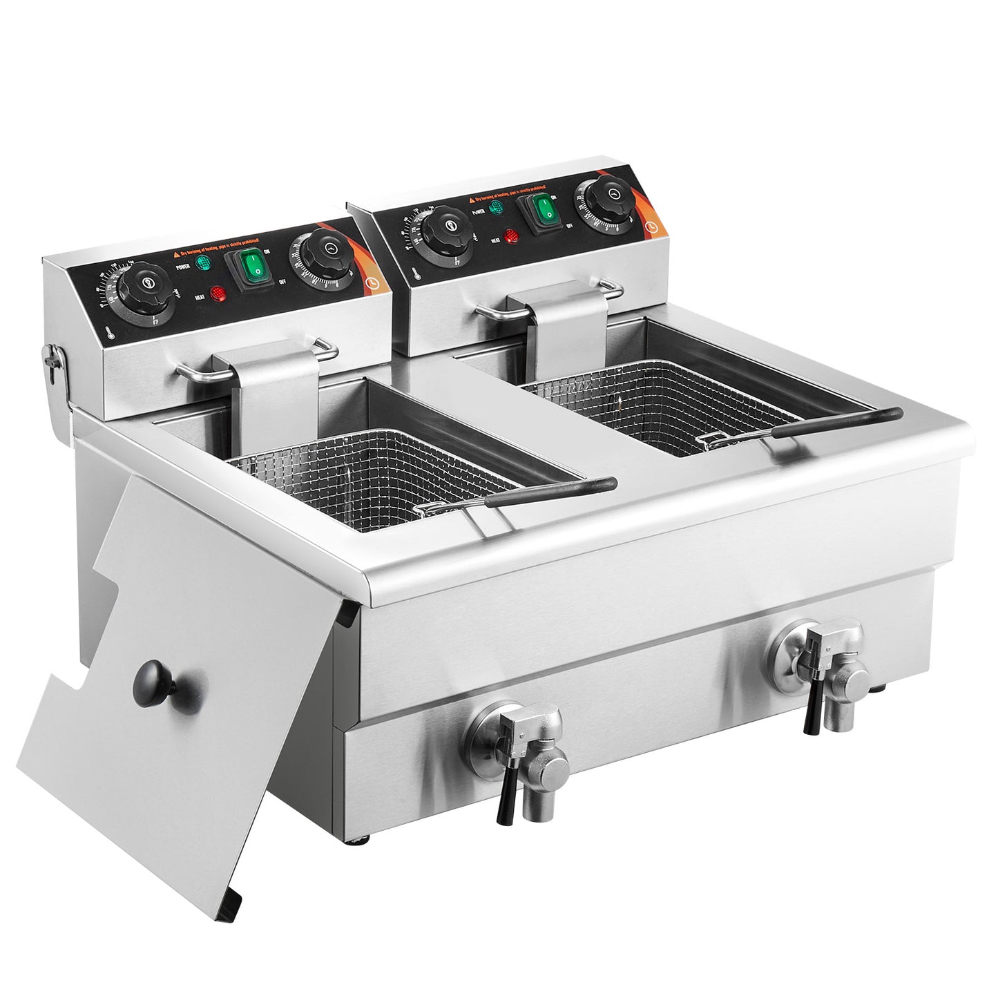SucceBuy  Electric Deep Fryer w/Dual Removable Tanks