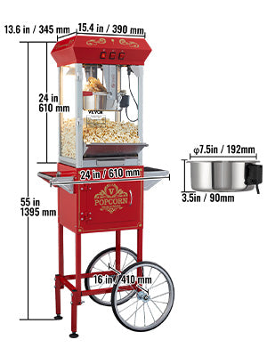 SucceBuy 8/12Oz Electric Popcorn Make with Scoop