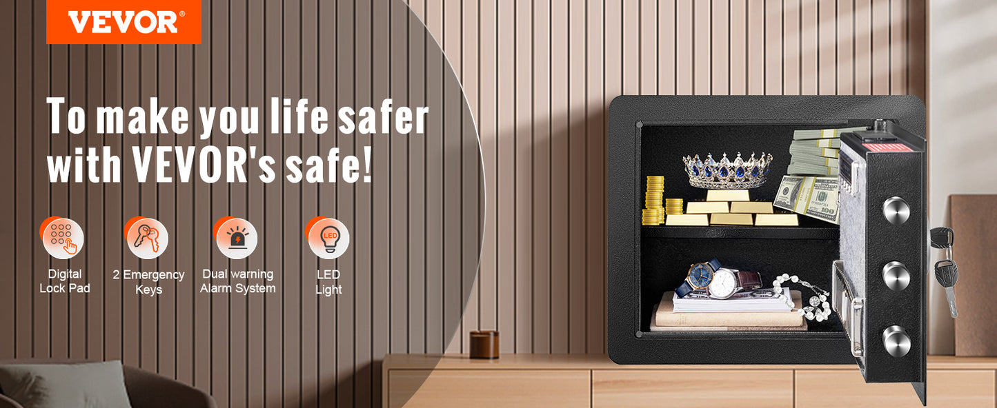 SucceBuy 1.2 or 0.5 Cubic Ft Electronic Safe